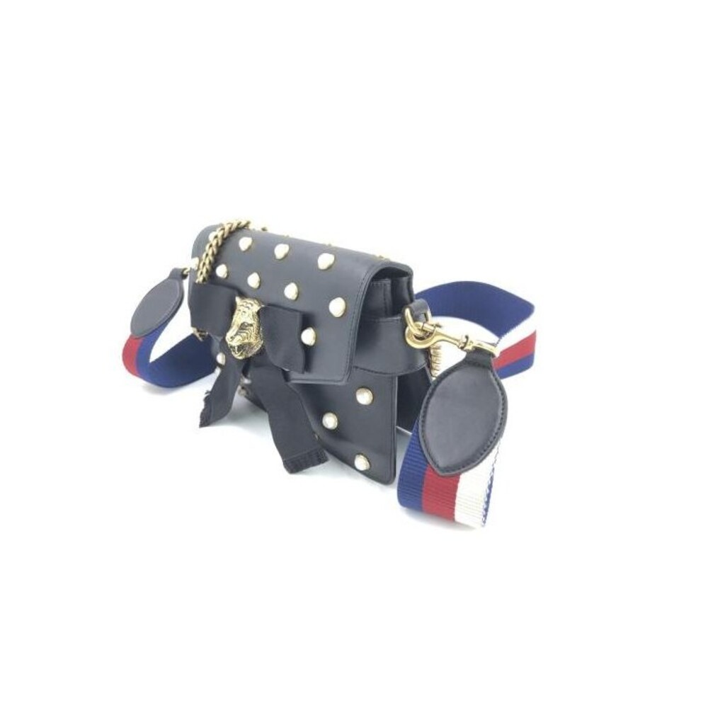 GUCCI TWO-WAY NAPPA BROADWAY ANIMALIER LEATHER TIGER HEAD CROSSBODY SHOULDER BAG - Picture 2 of 12